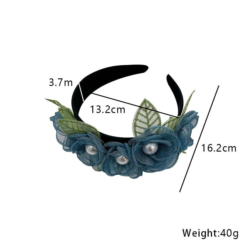 Fashionable fabric flower pearl flower headband