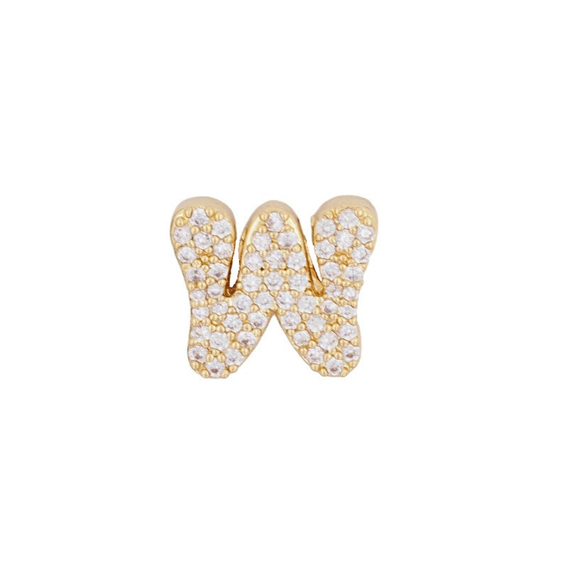 Fashion English 26 letter single pendant gold DIY bracelet necklace accessories