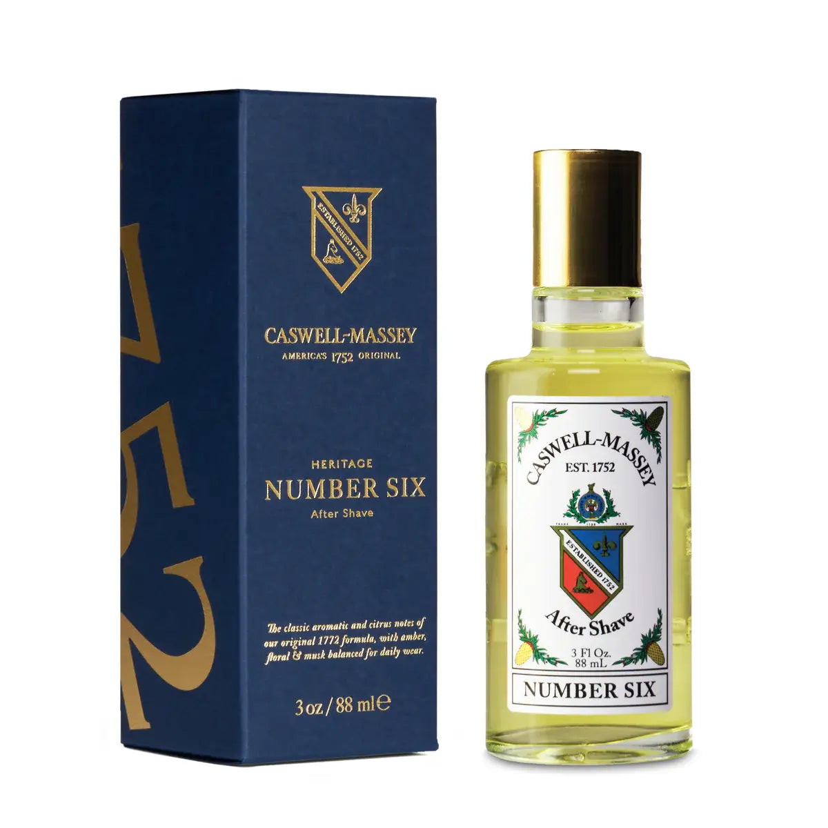 Caswell-Massey Gold Cap After Shave 3 oz Collection