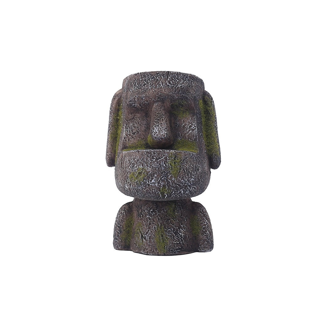 3D Resurrection Island Stone Statue Pen Holder Bathroom Storage Decoration Resin