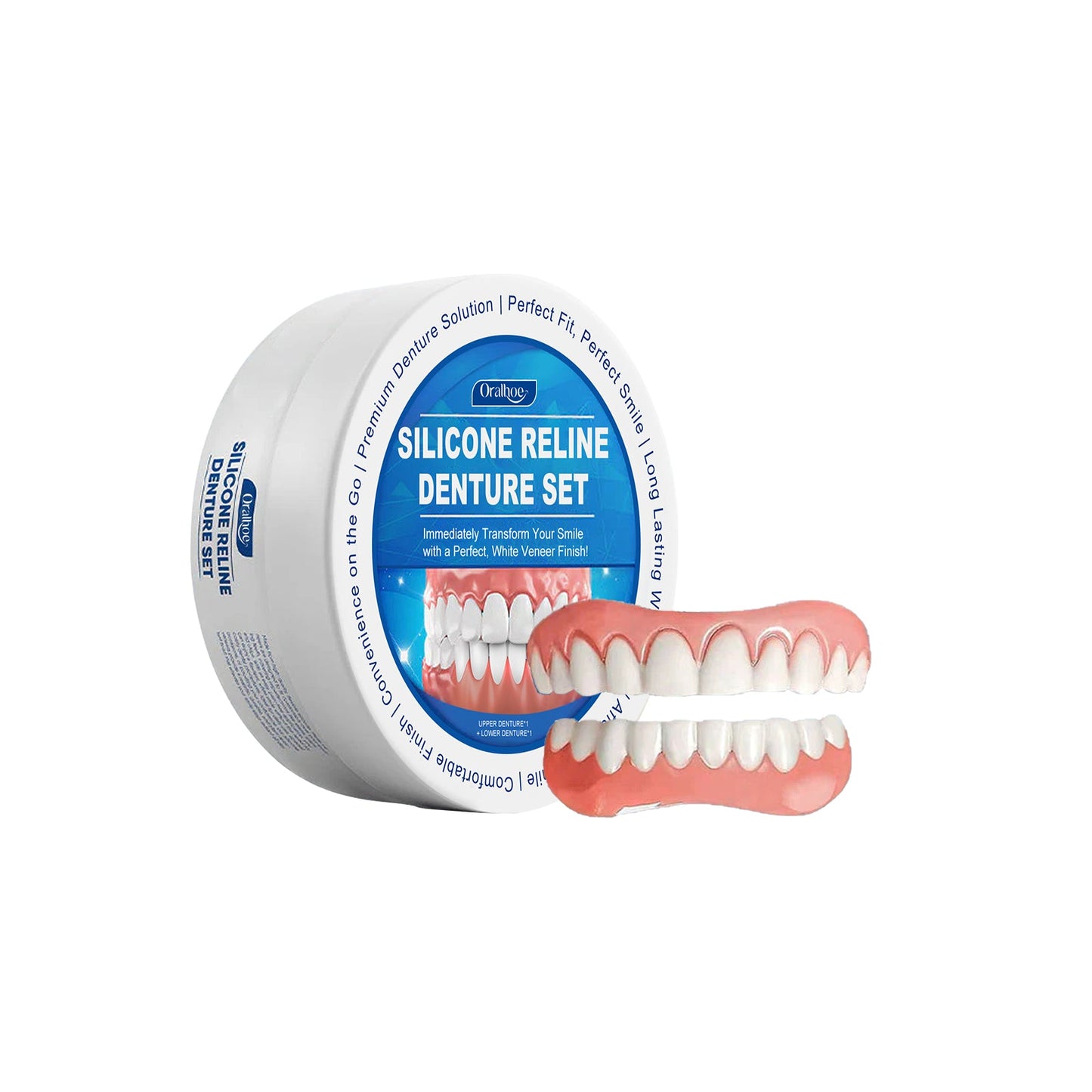 Denture Denture Set, Dental Cosmetic Set To Enhance Smile Beauty Comfortable Material Care Set