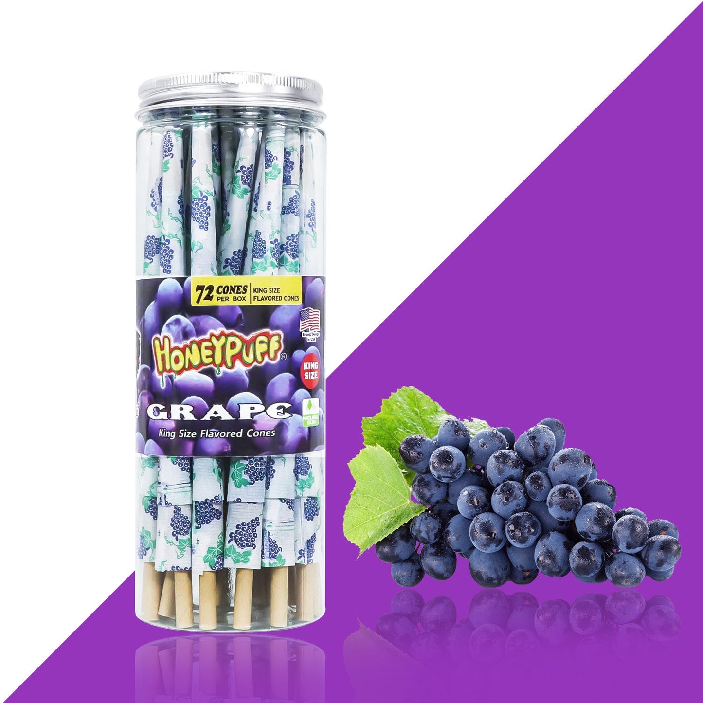 Cigarette roll paper fruit flavor horn tube 72 pack canned flavor paper