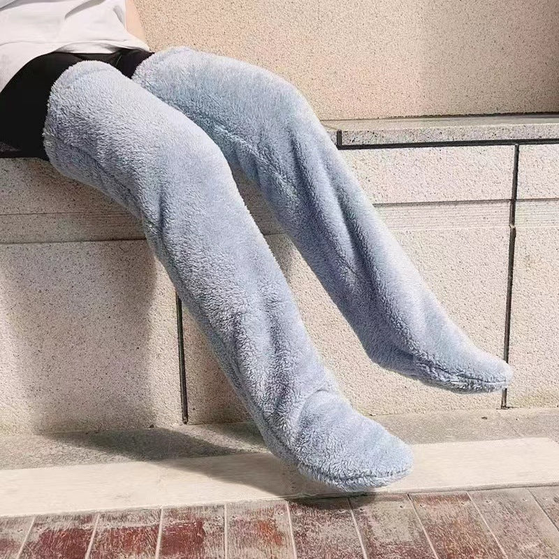 Long leg socks socks for girls autumn and winter warm socks teddy bear floor socks long tube socks warm high tube socks ﻿