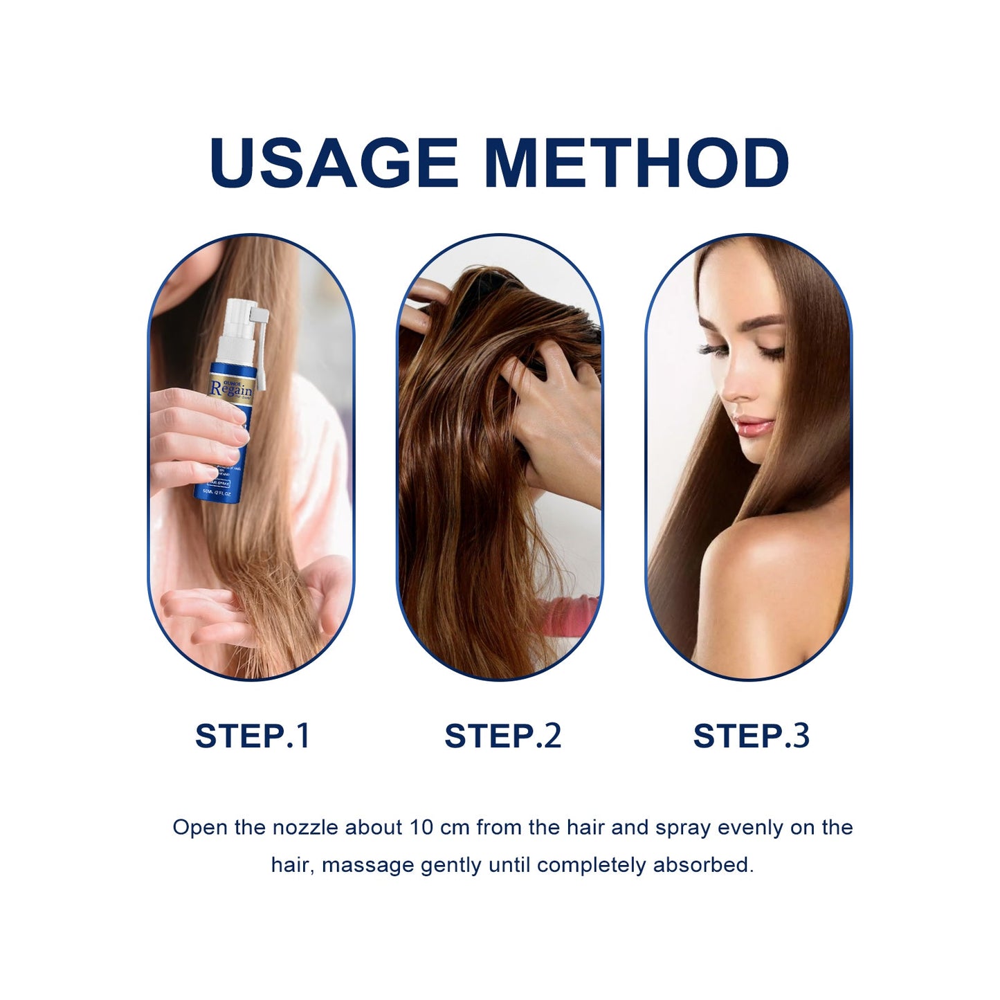 Regain Hair Spray, Moisturize And Repair Dry Hair And Frizz, Strengthen Hair And Prevent Hair Loss