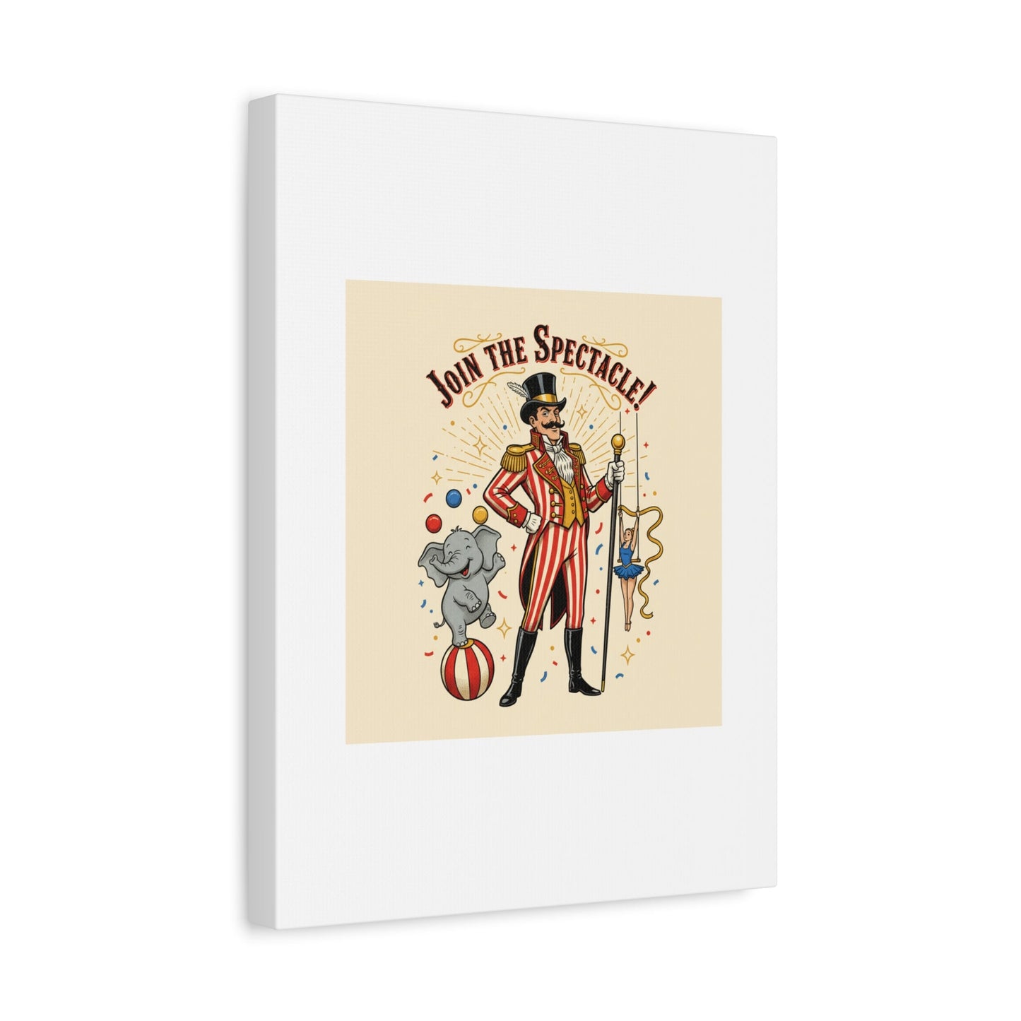 Join the Spectacle Circus Art Print | Matte Canvas, Stretched, Vintage Carnival Design