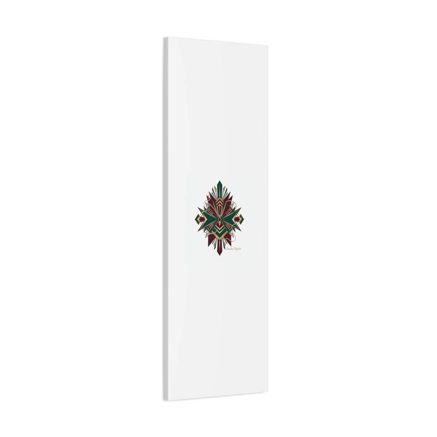 Art Deco geometric brass print Canvas | Neo-Deco chrome & gold fan motif