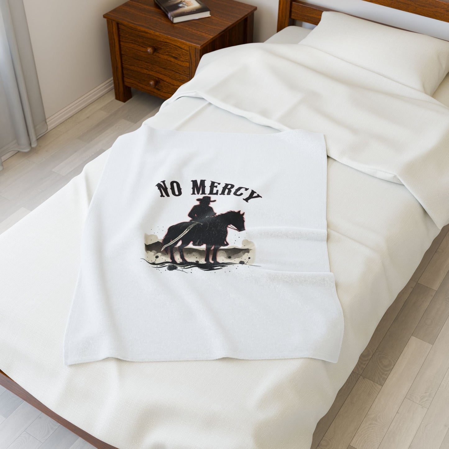No Mercy Cowboy Rider Blanket | western skull art, gothic Americana