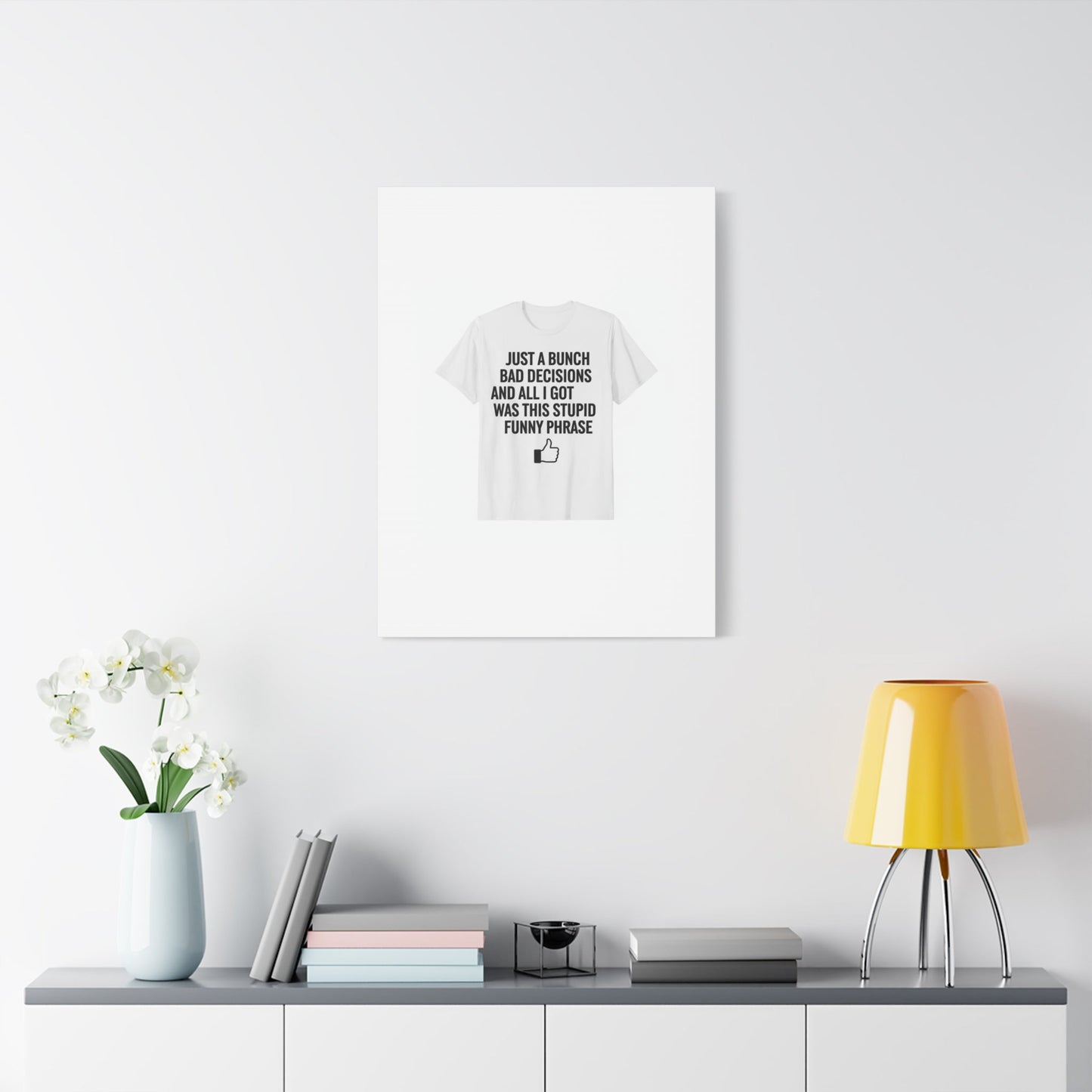self-deprecating quote Canvas | sarcastic introvert wall art, anxiety humor
