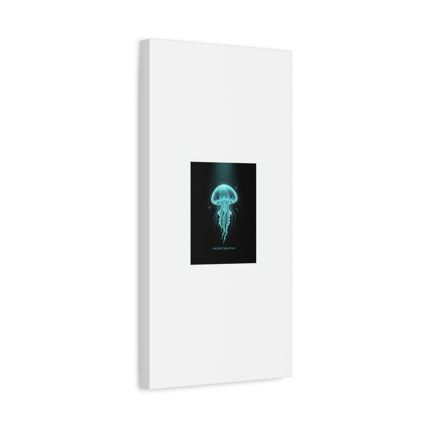 Bioluminescent Jellyfish Art Canvas | Deep Sea Aesthetic, Neon Glow