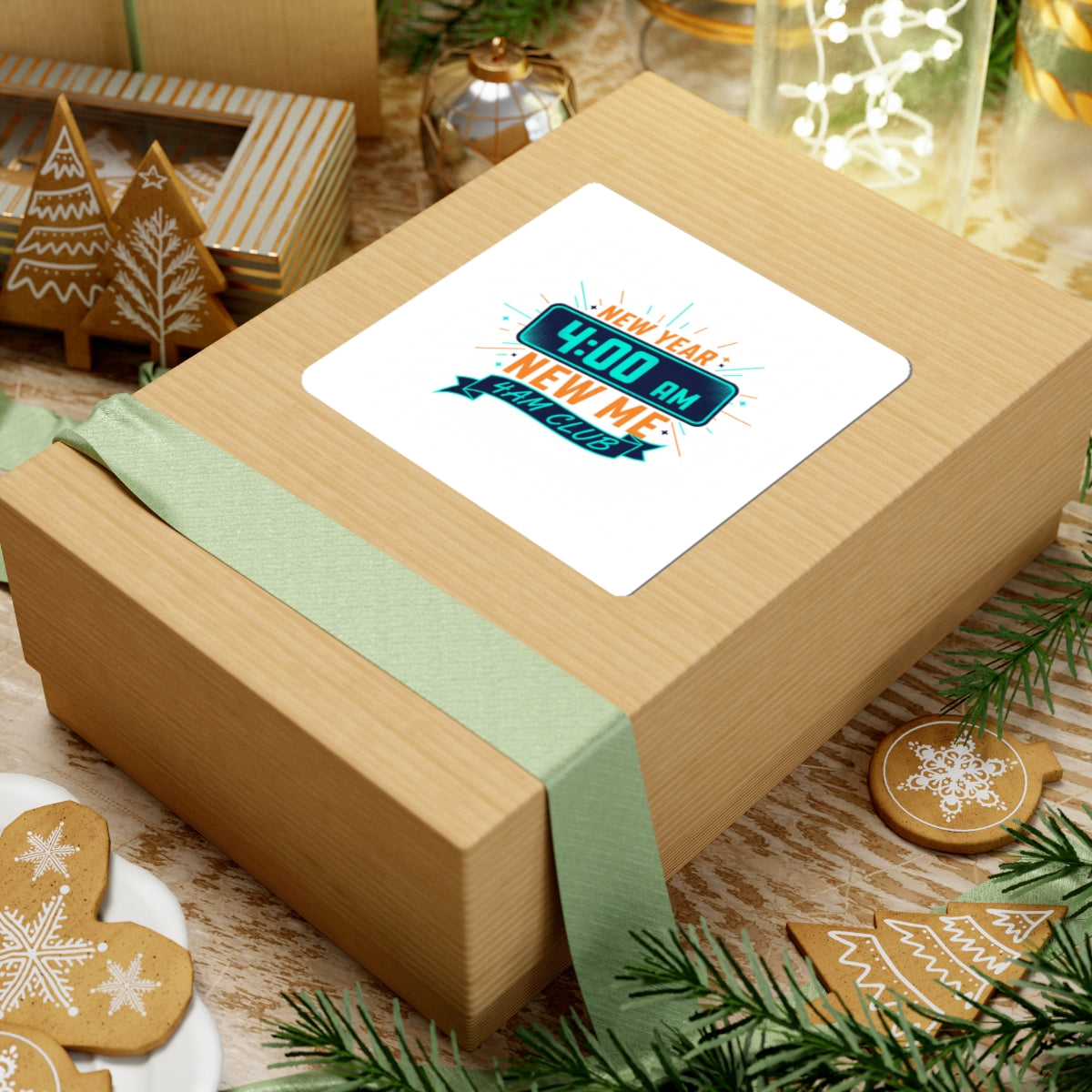 4:00 AM New Year New Me Sticker | Holiday Party, Festive Humor