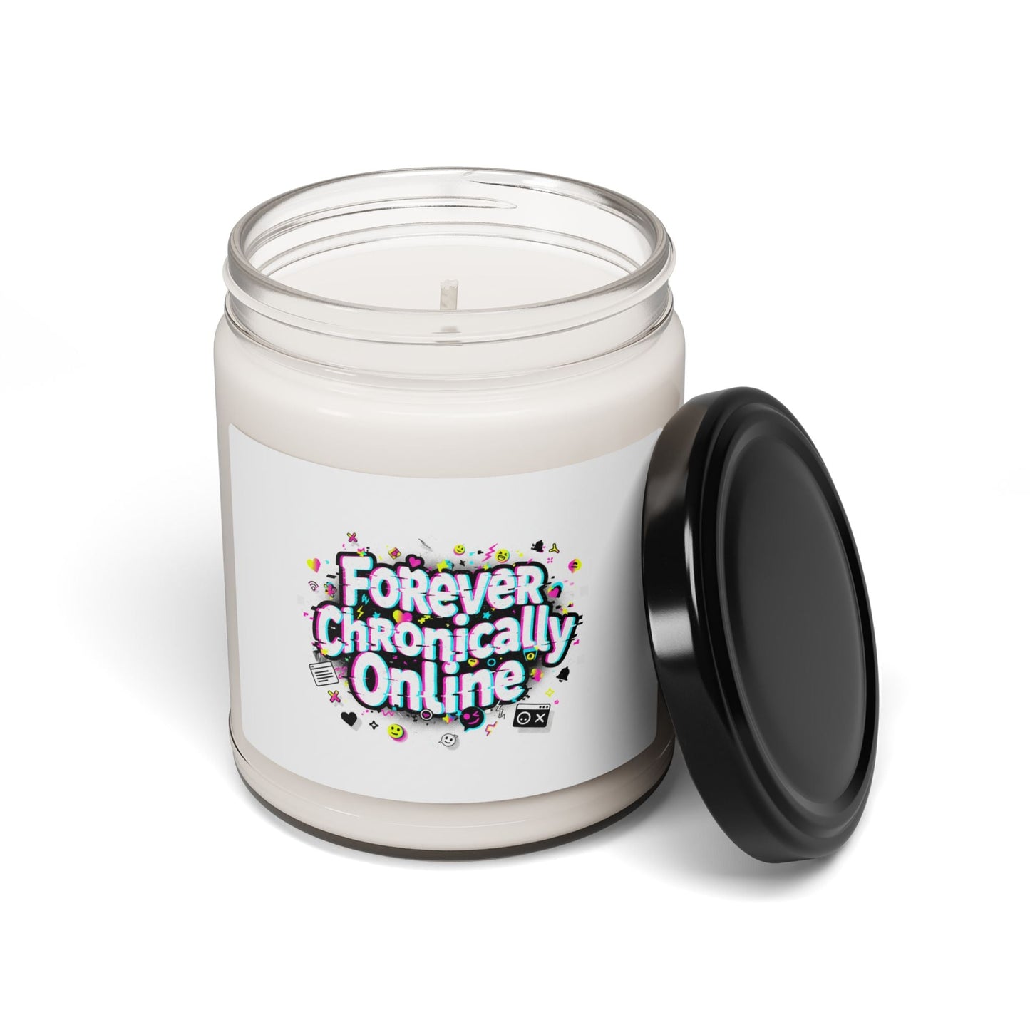 Forever Chronically Online Candle | meme slang, internet humor soy jar