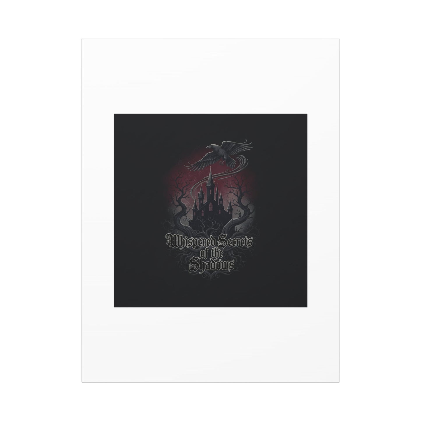 Whispered Secrets of the Shadows Castle Wall Art, Matte Canvas | Gothic Medieval Decor