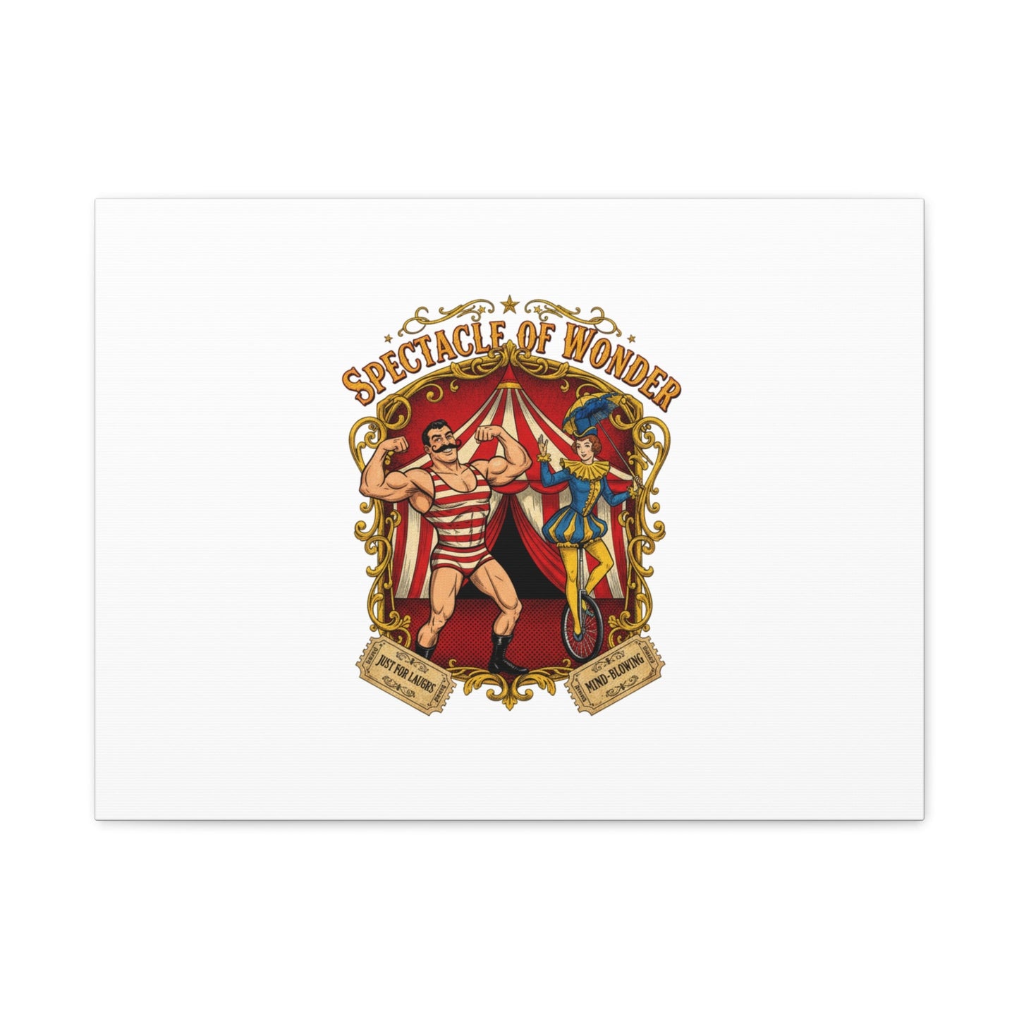 Spectacle of Wonder Circus Art Print, Canvas | Vintage Carnival Design