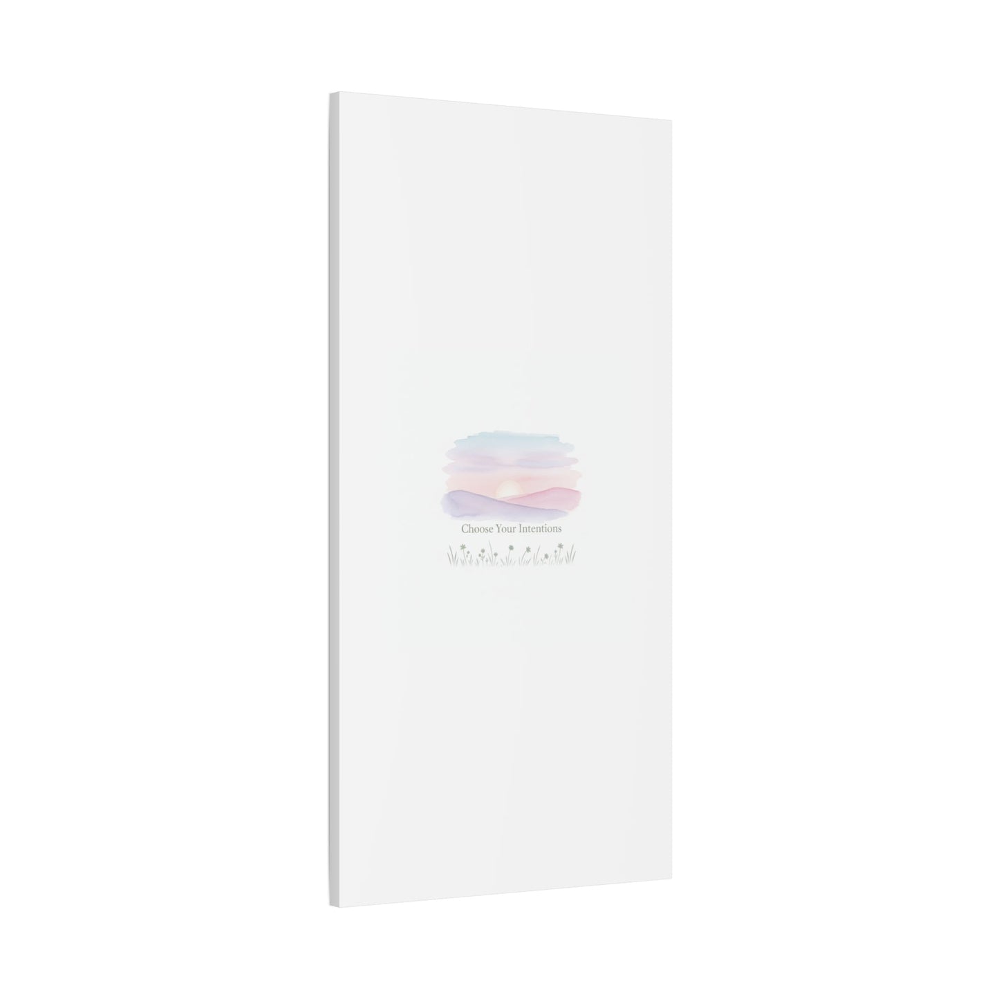 Choose Your Intentions Canvas, soft wellness poster, pastel gradient mindfulness art