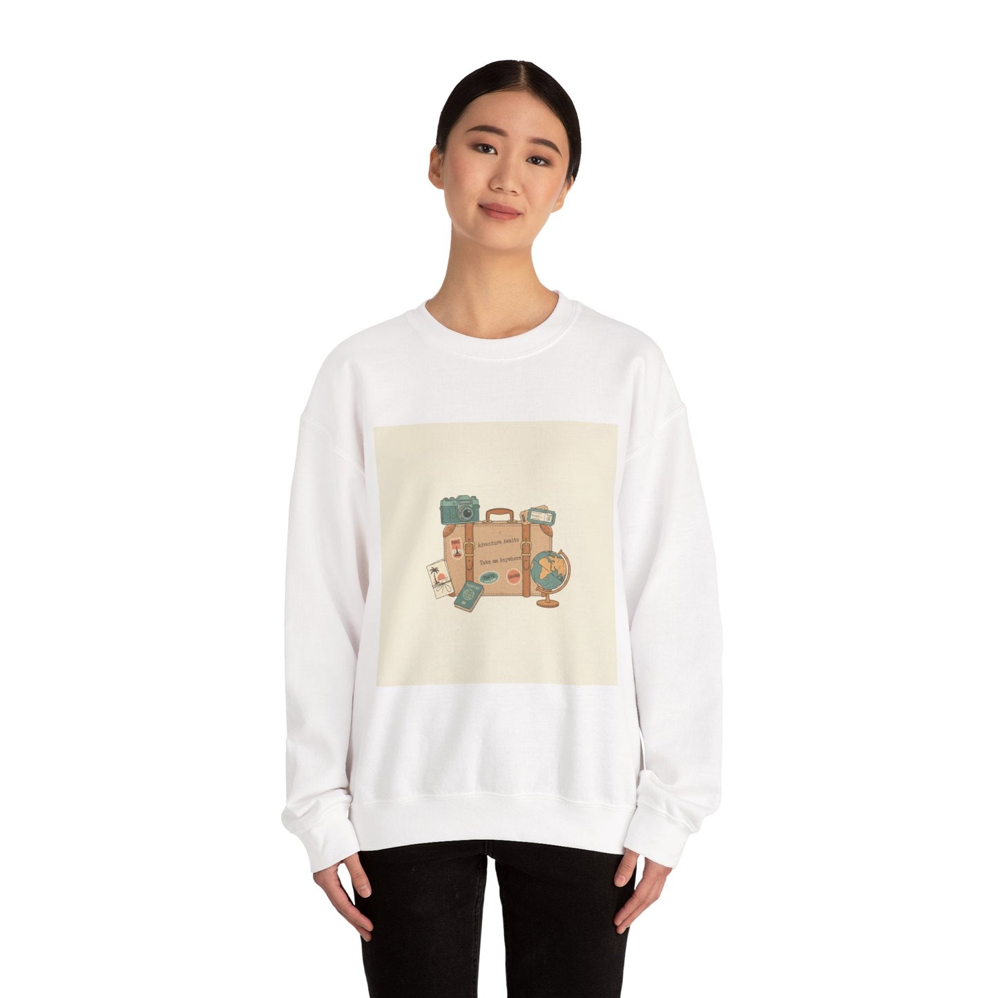Vintage Travel Postcard Sweatshirt | travel stamps, wanderlust design