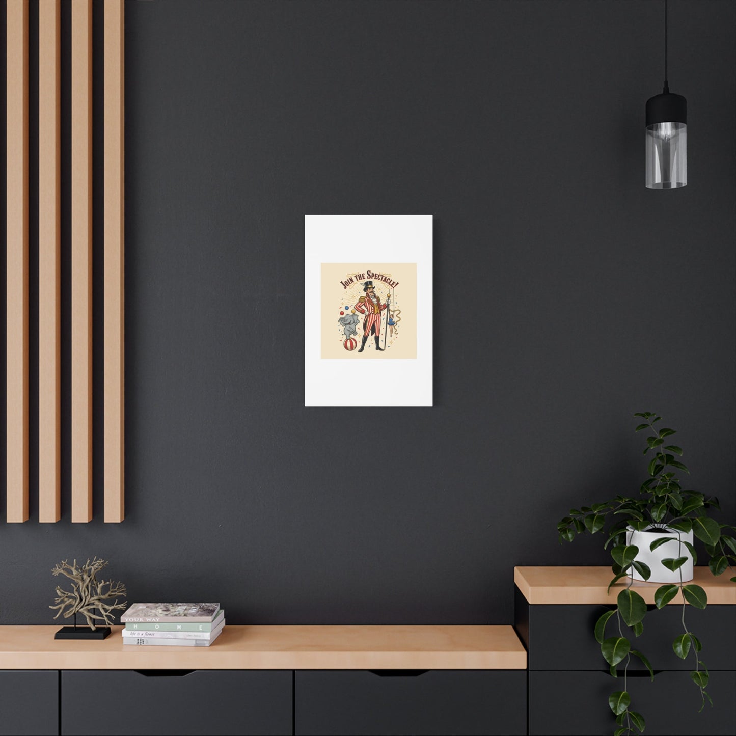 Join the Spectacle Circus Art Print | Matte Canvas, Stretched, Vintage Carnival Design