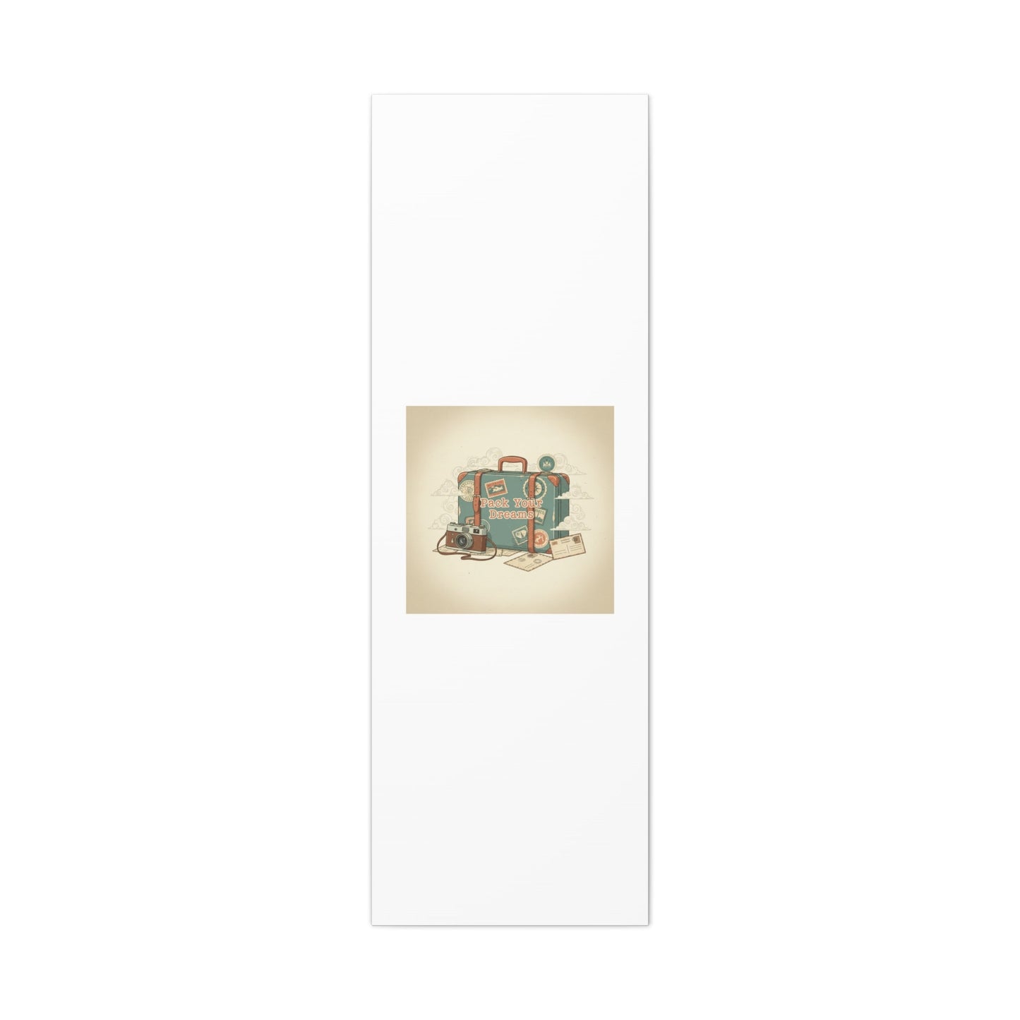 Pack Your Dreams Canvas | Retro Travel Postcard, Wanderlust Passport Stamp Art