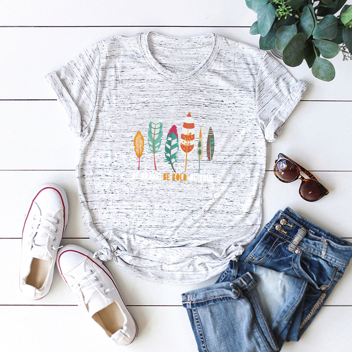 Casual Plus Size Cotton Women's Short Sleeve