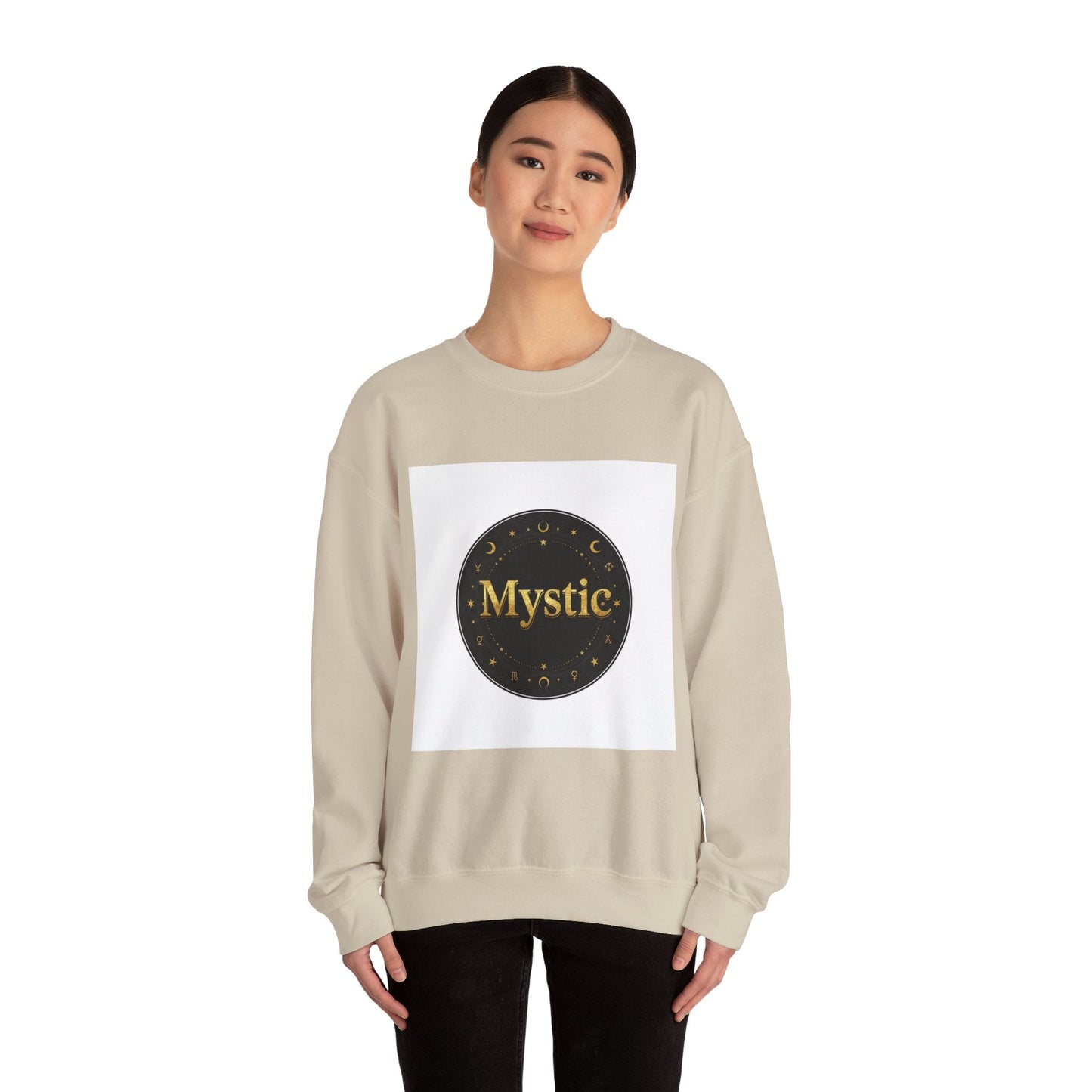 Mystic circle occult typography Sweatshirt | tarot typography, esoteric print