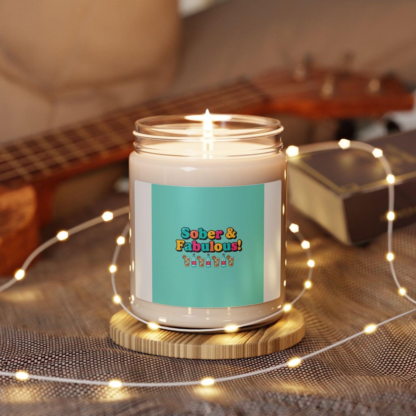 Sober & Fabulous Candle, Dry January mocktail trend soy candle