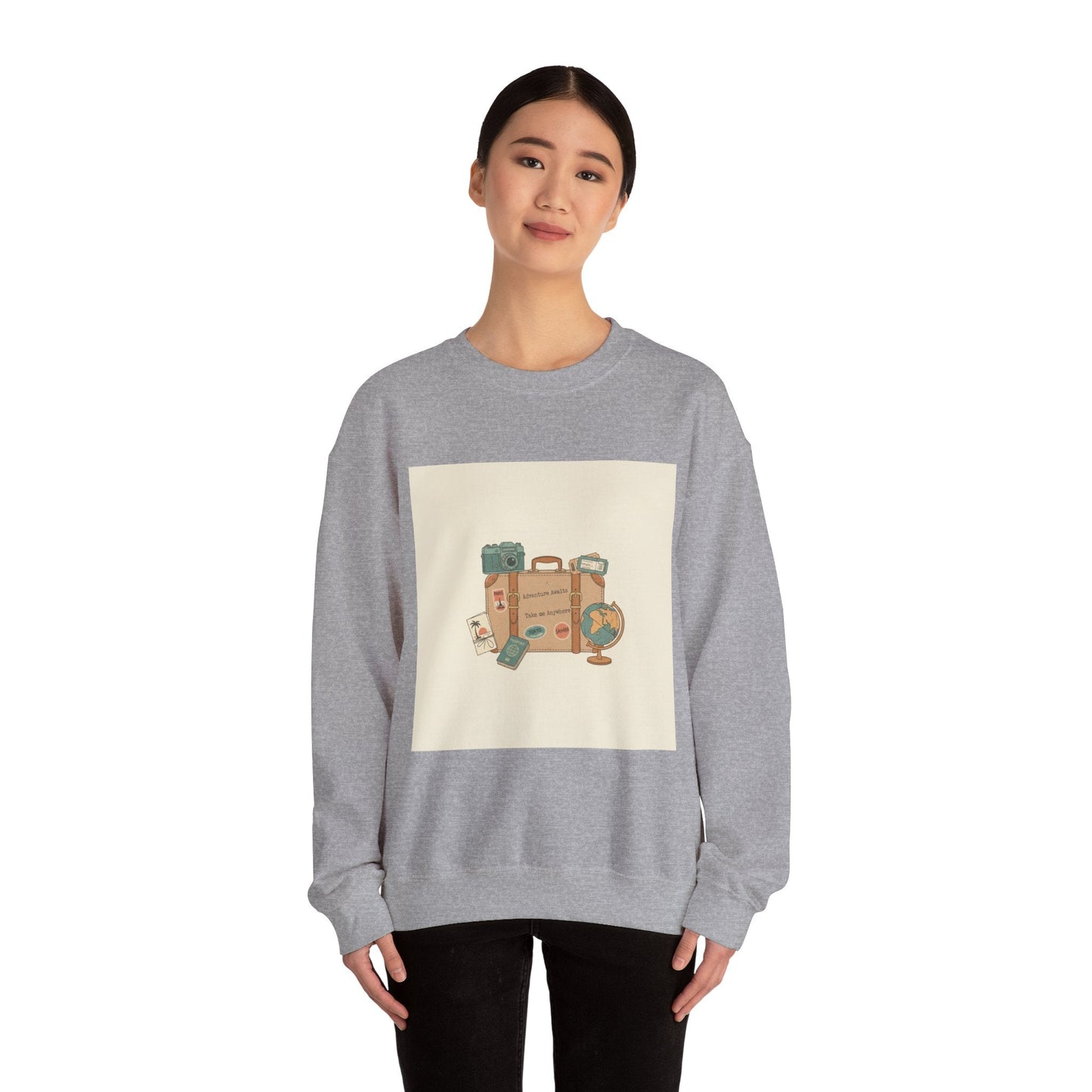 Vintage Travel Postcard Sweatshirt | travel stamps, wanderlust design