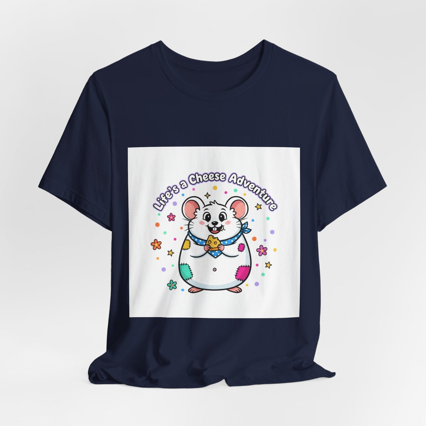 Cheese Adventure Mouse Tee | Rodent-core, quirky animal design