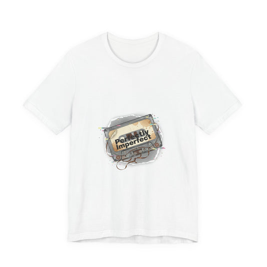 Glitch Cassette 'Perfectly Imperfect' Tee | glitch art shirt, retro tech nostalgic