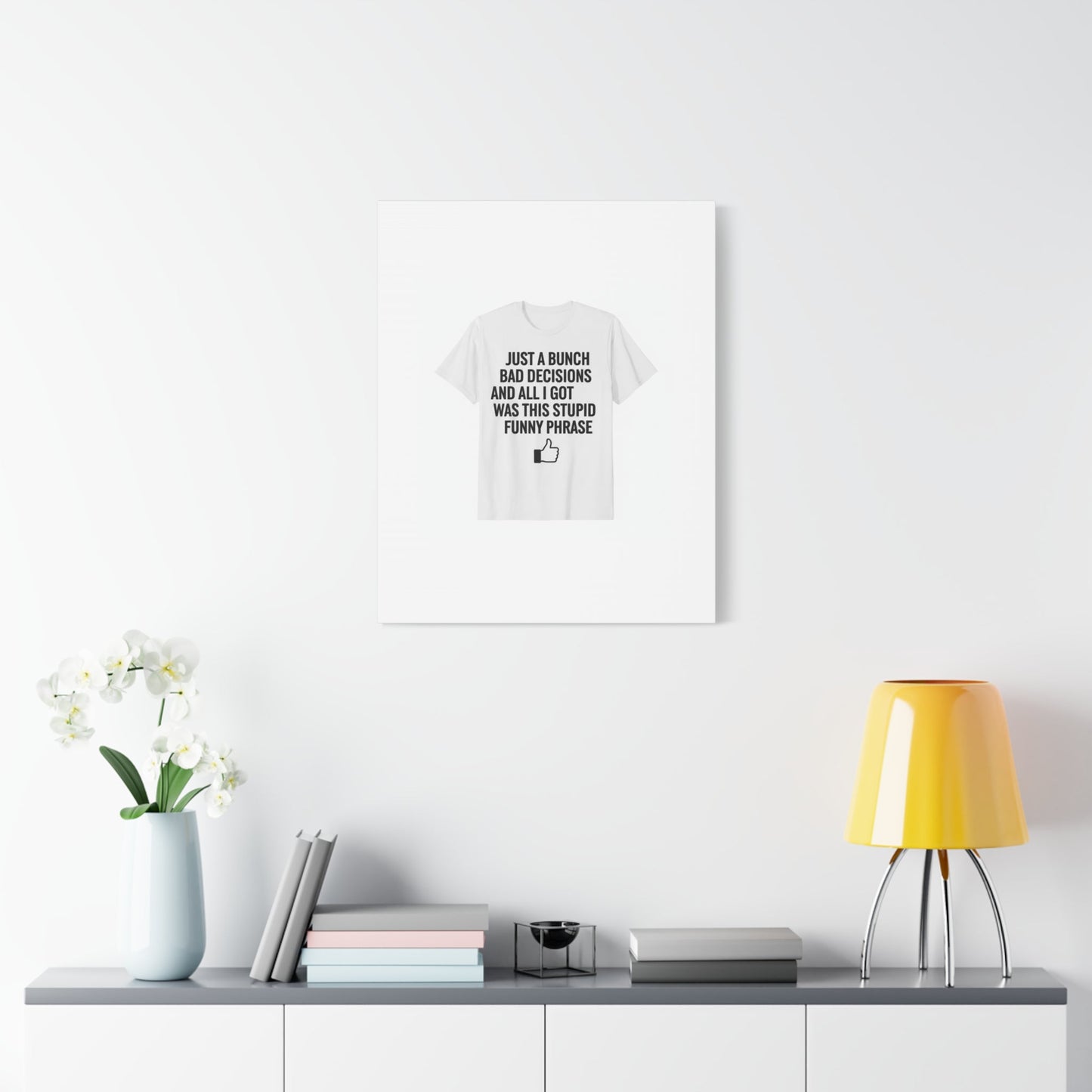 self-deprecating quote Canvas | sarcastic introvert wall art, anxiety humor