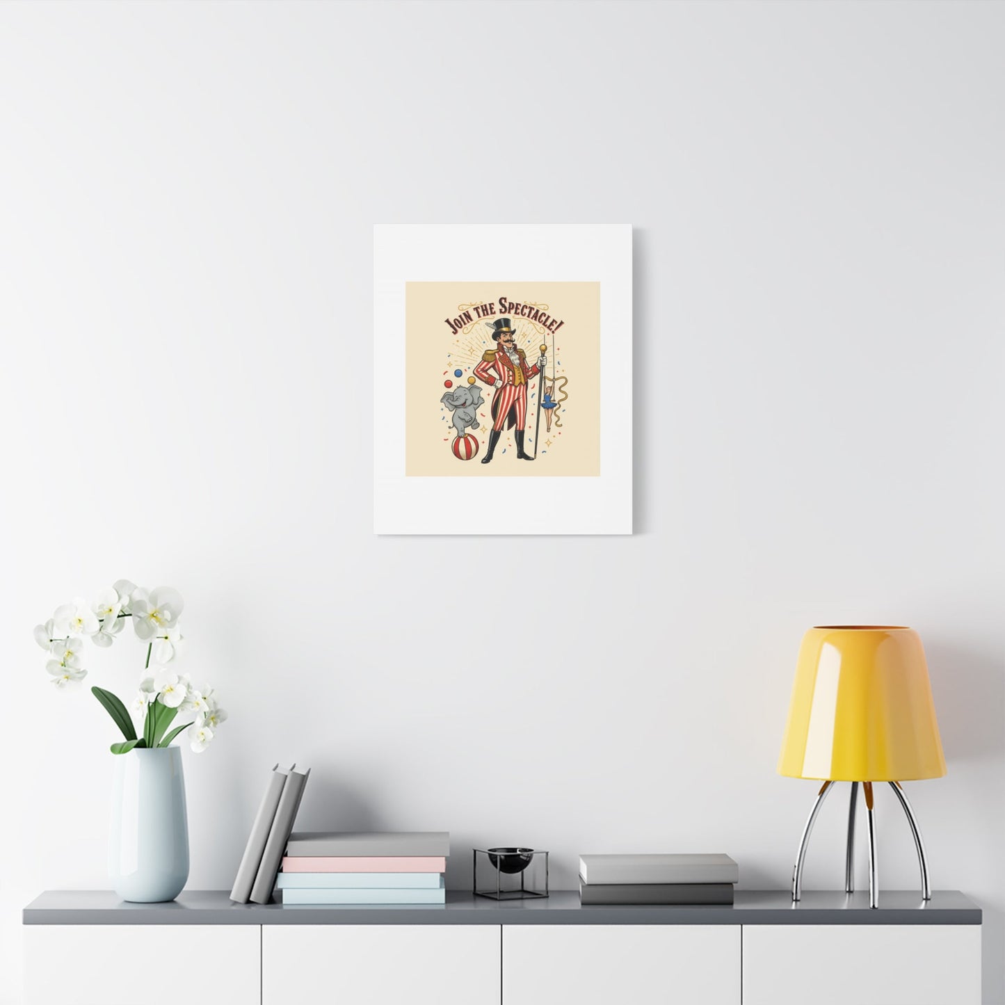 Join the Spectacle Circus Art Print | Matte Canvas, Stretched, Vintage Carnival Design