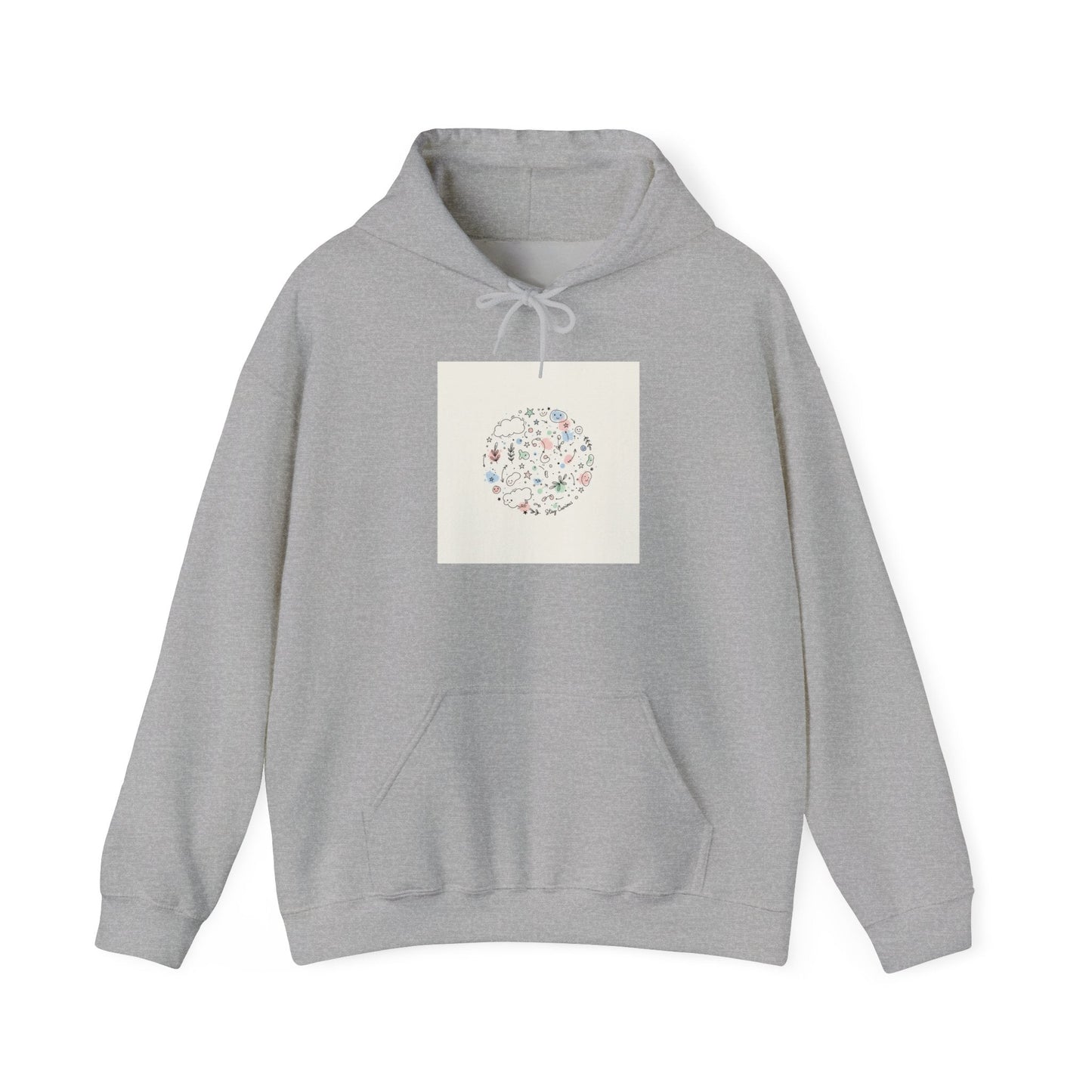 Minimal Hand-Drawn Doodle Circle Hoodie | Sketch Art, Line Drawing