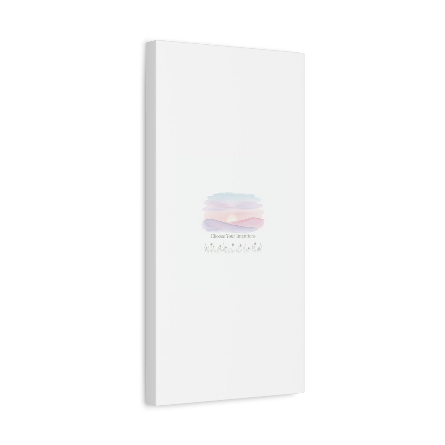 Choose Your Intentions Canvas, soft wellness poster, pastel gradient mindfulness art