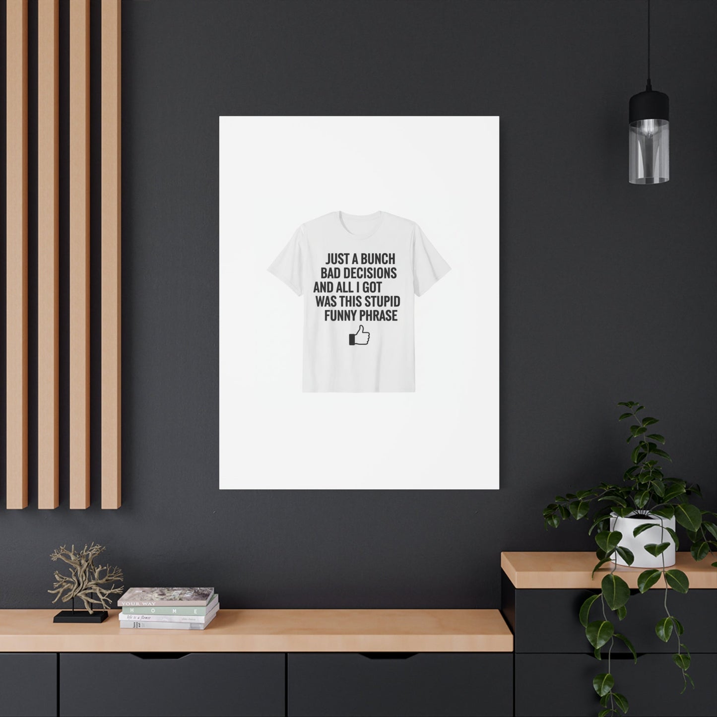 self-deprecating quote Canvas | sarcastic introvert wall art, anxiety humor