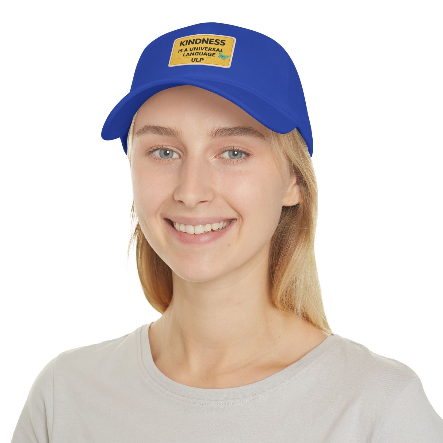 Kindness Is A Universal Language Patch Cap — Red Low Profile Baseball Hat