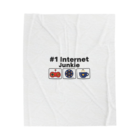 #1 Internet Junkie Velveteen Plush Blanket | Top-List Ranking Graphic, List Lover