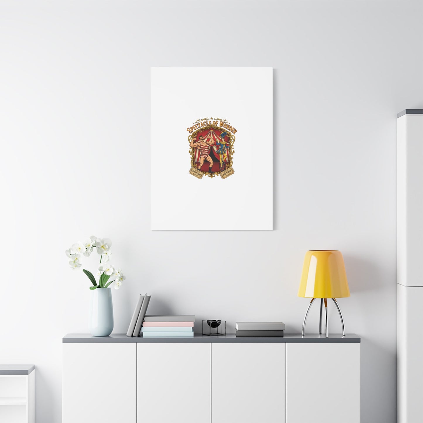 Spectacle of Wonder Circus Art Print, Canvas | Vintage Carnival Design