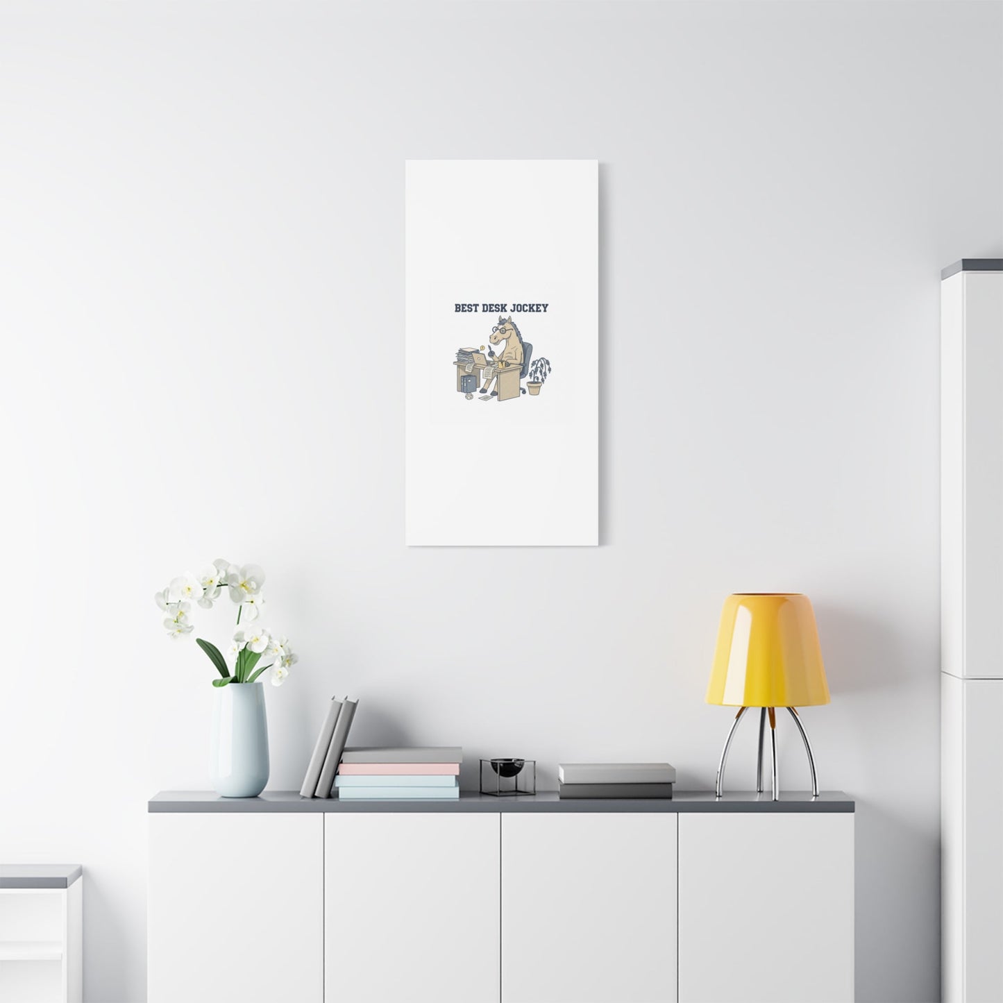 Best Desk Jockey Canvas, Workhorse Office Art | Corporate Burnout Parody