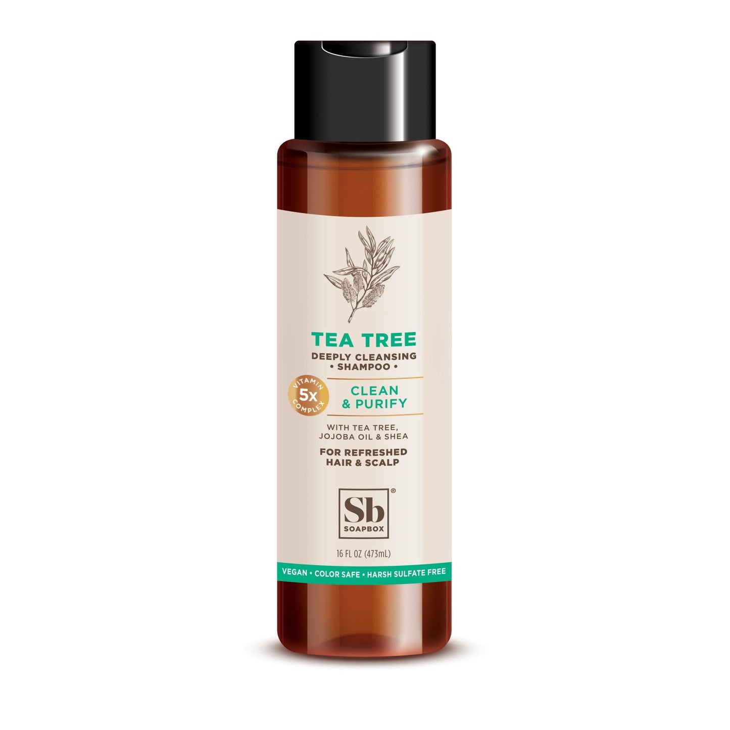 Soapbox  Clean & Purify  Tea Tree Shampoo 16 Fl Oz