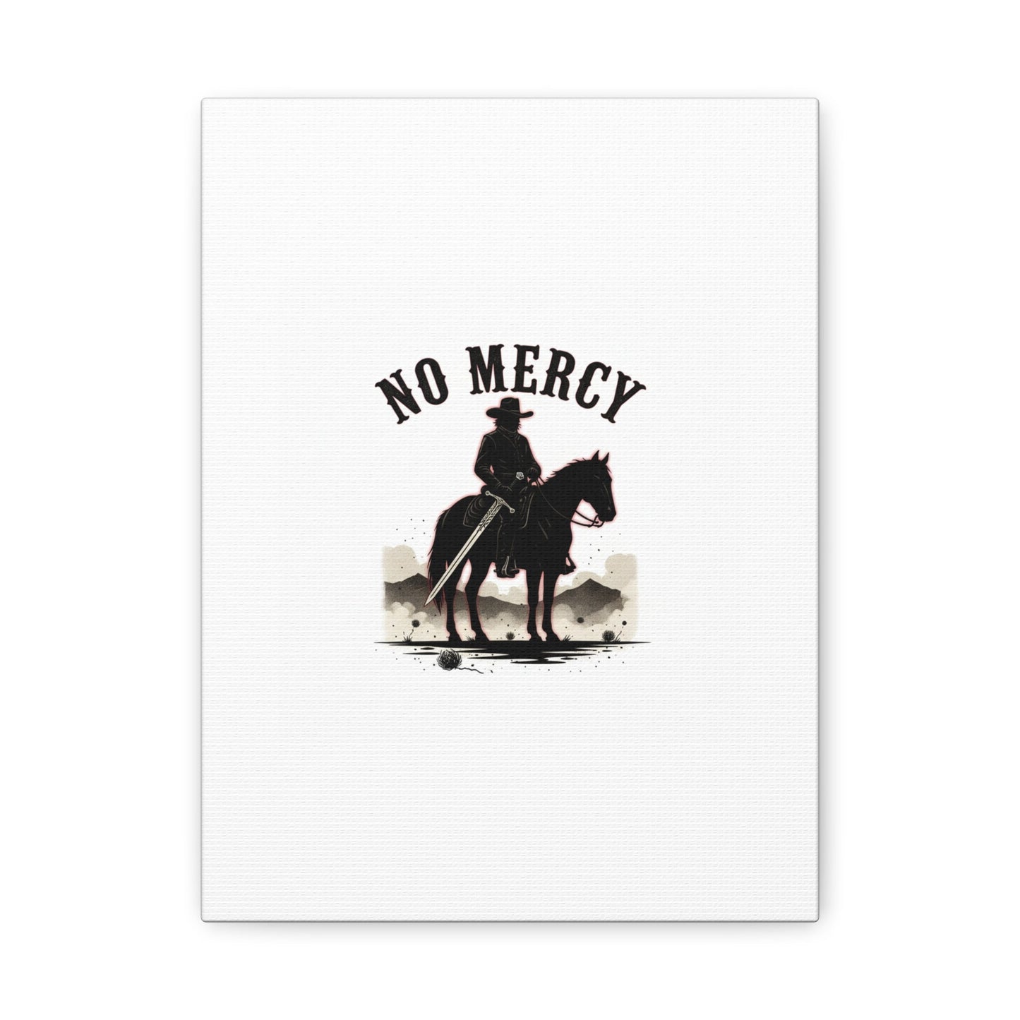 No Mercy Cowboy Skull Canvas | western skull art, gothic Americana