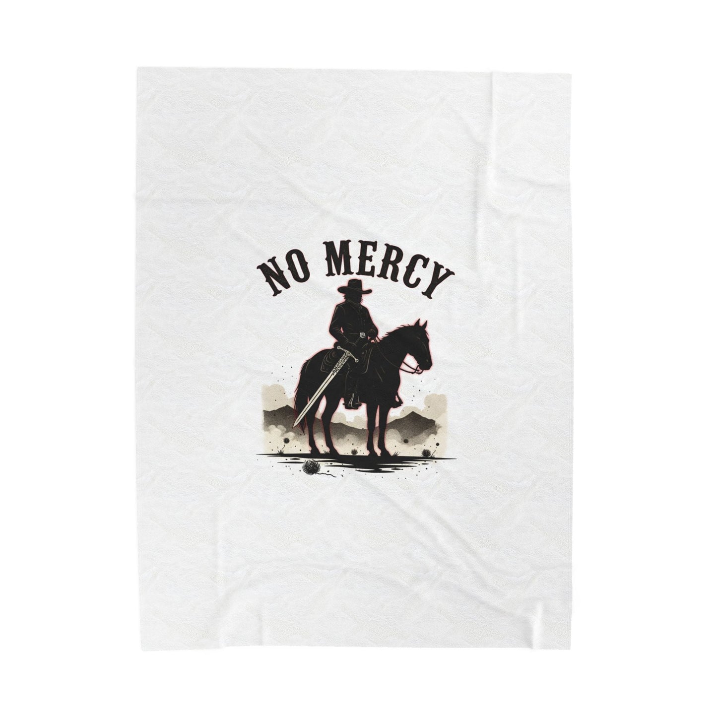 No Mercy Cowboy Rider Blanket | western skull art, gothic Americana