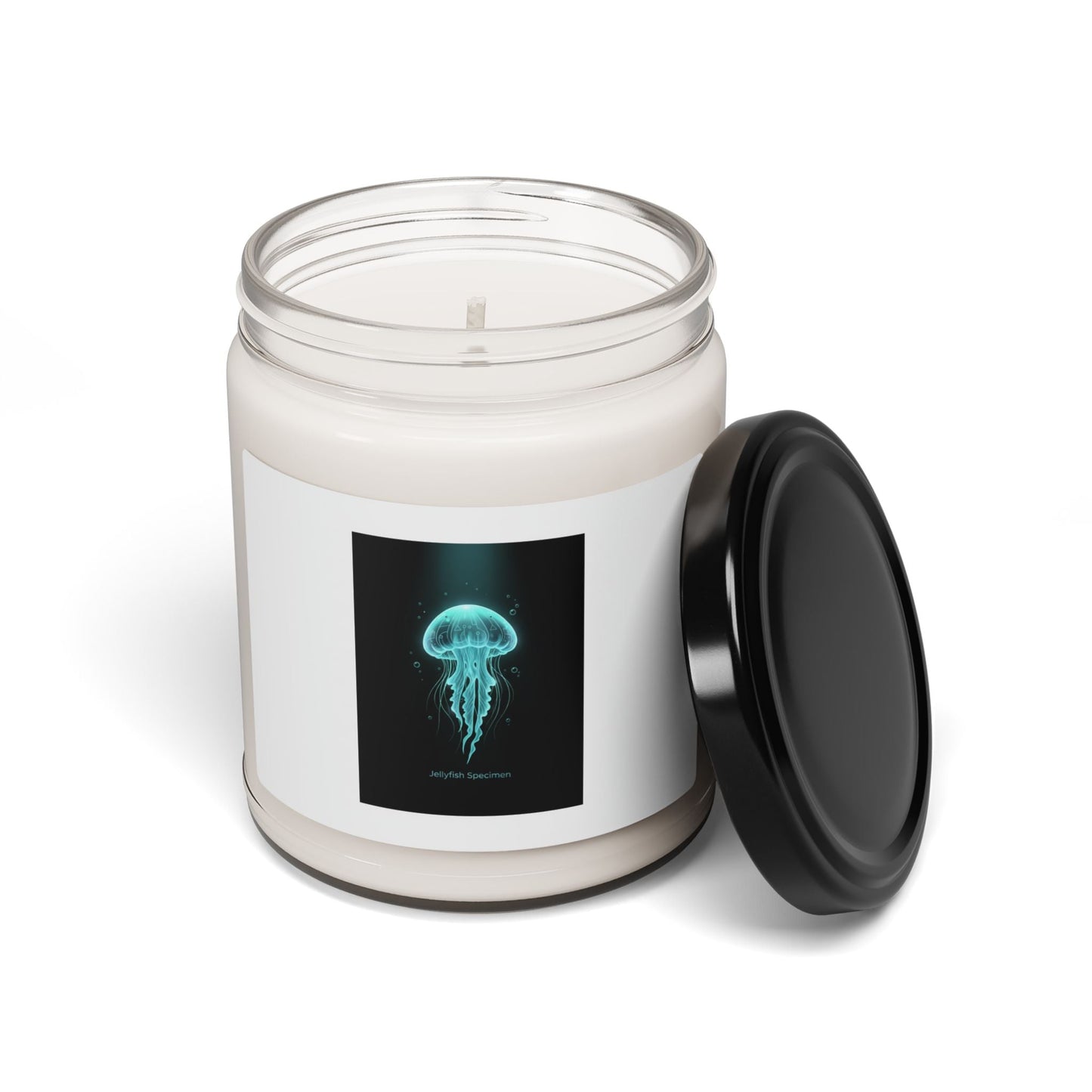 Bioluminescent Jellyfish Candle | Scented Soy Candle, Neon Deep Sea Aesthetic