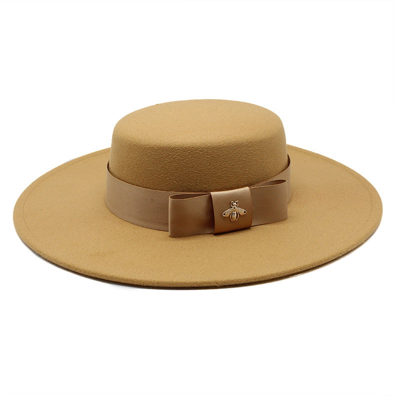 European And American Celebrities Luxury Wool Hat Woolen Cloth