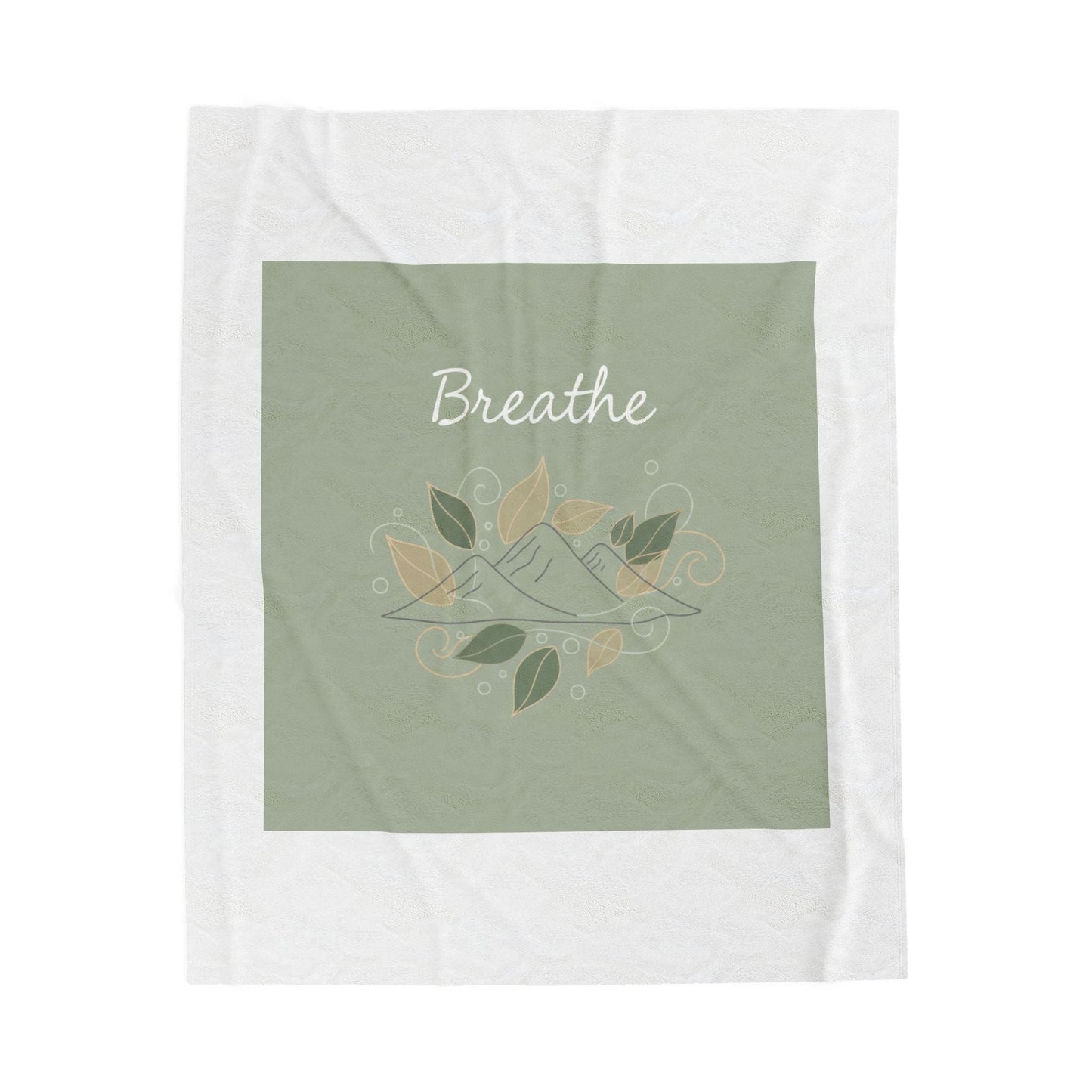 Breathe Mountain Line Blanket | nature vibes, calming forest symbols