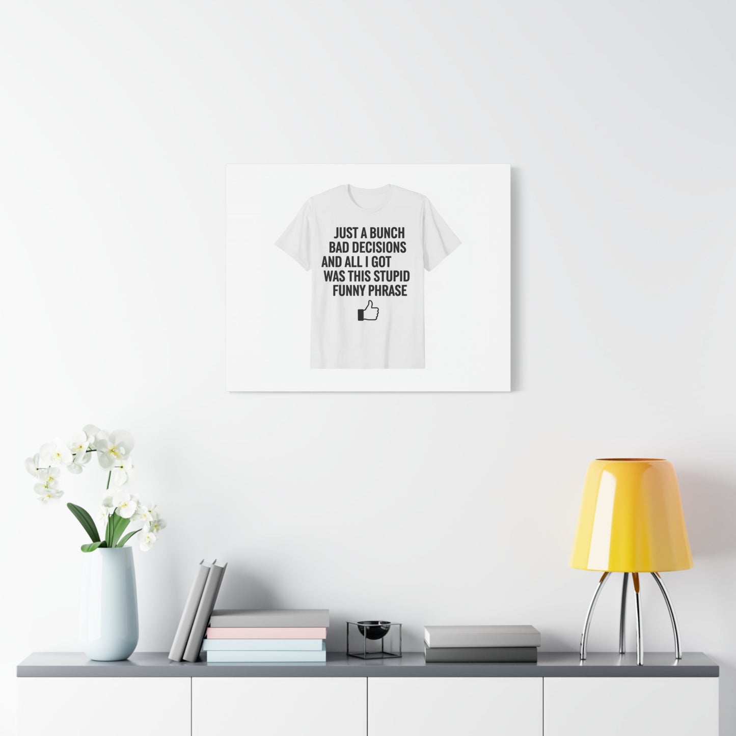 self-deprecating quote Canvas | sarcastic introvert wall art, anxiety humor