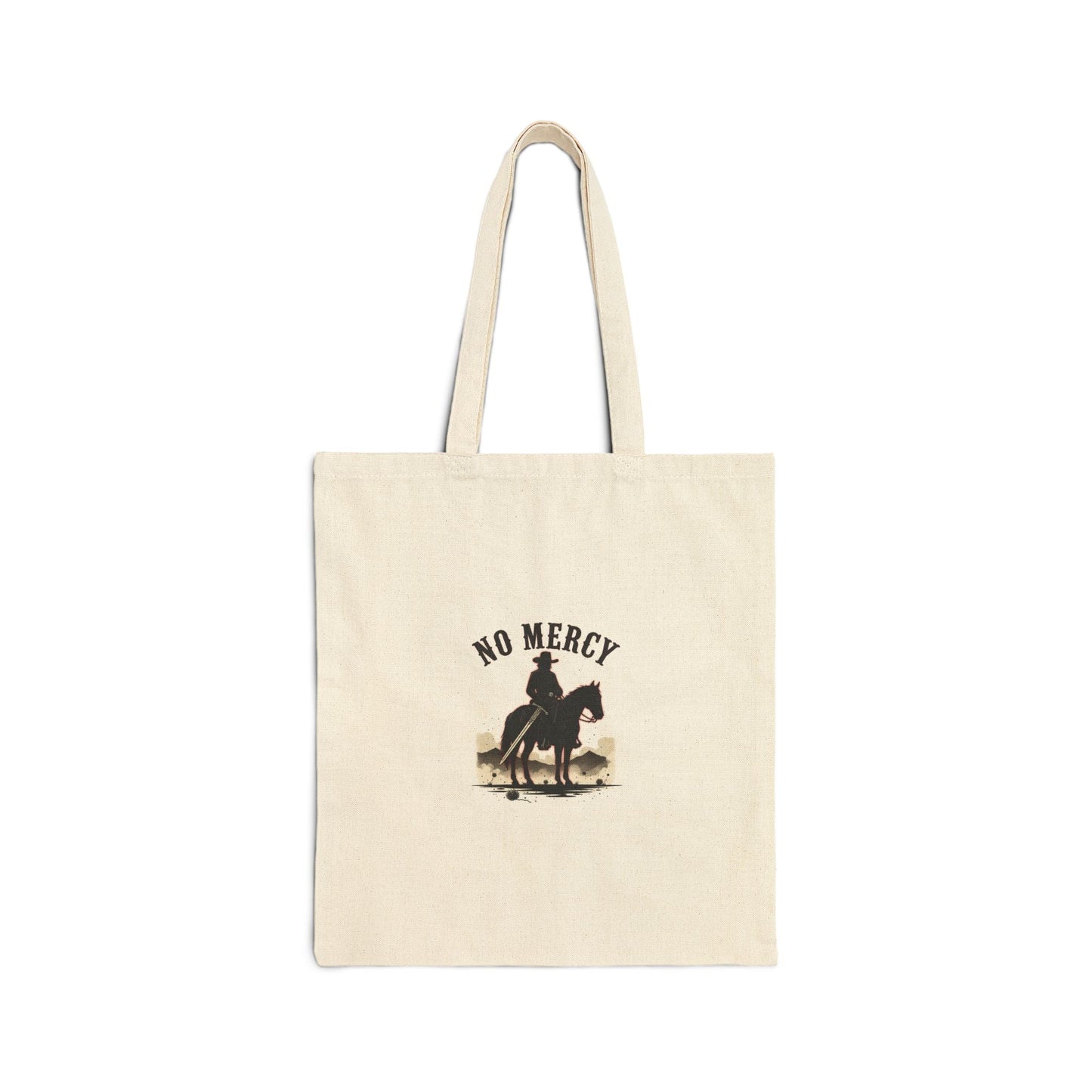 No Mercy Western-Gothic Tote | haunted cowboy noir, gothic Americana