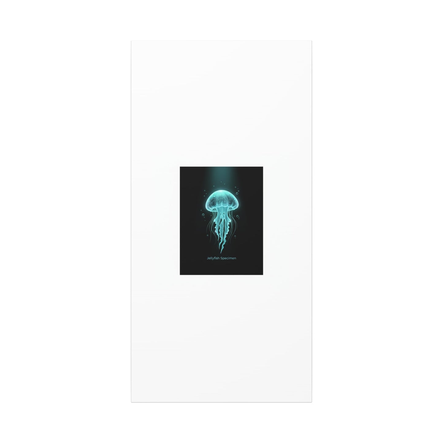 Bioluminescent Jellyfish Art Canvas | Deep Sea Aesthetic, Neon Glow