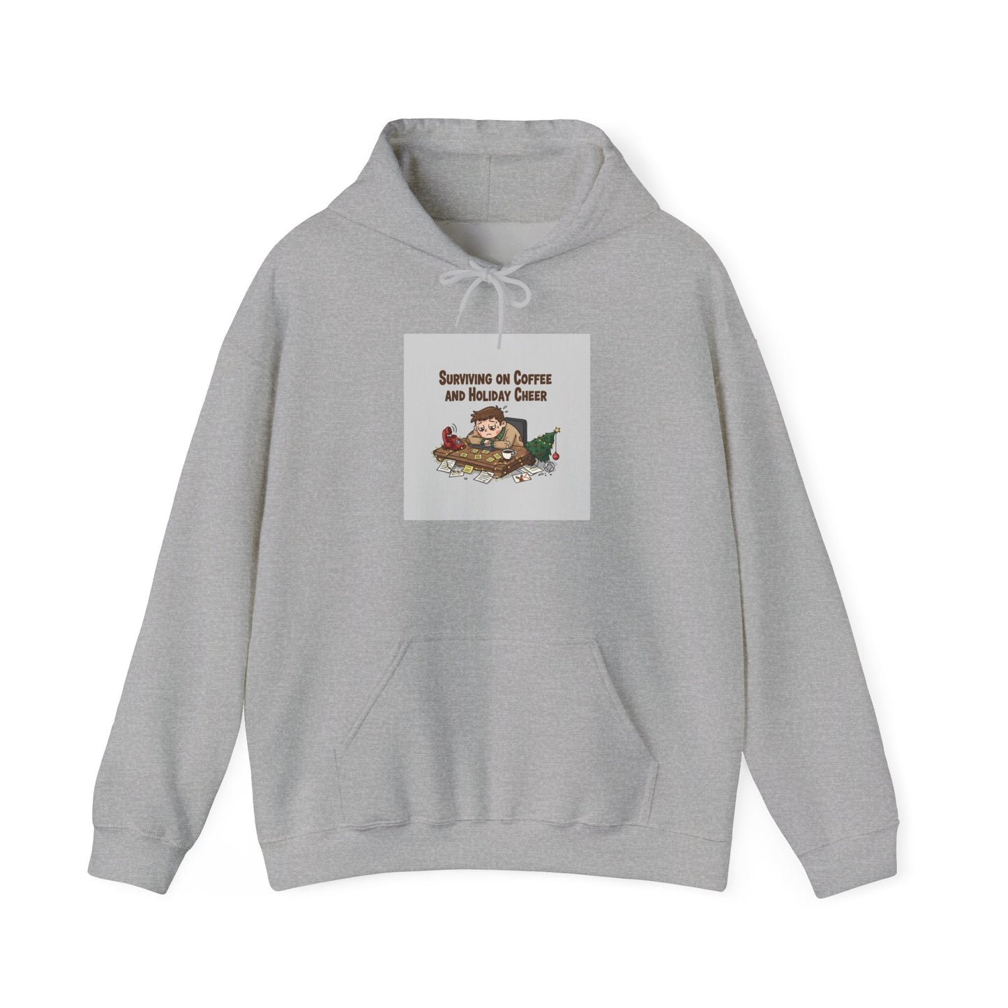 festive but tired hoodie | holiday stress shirt, burnout meme