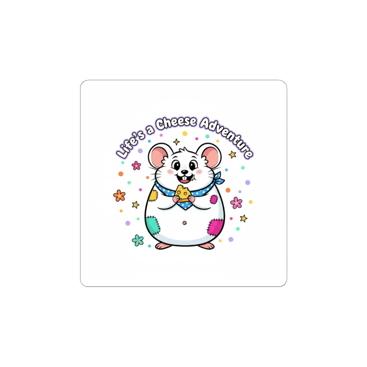 Life's a Cheese Adventure Sticker | Rodent-Core, Rat Lover Decal