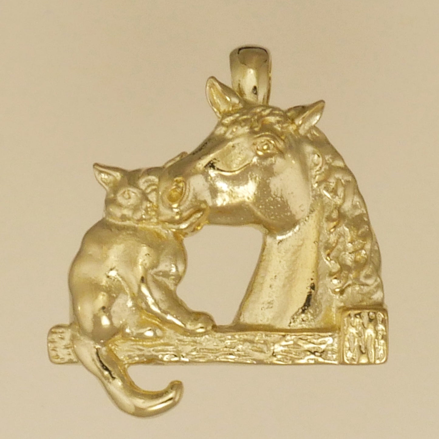 Cat With Horse Pendant