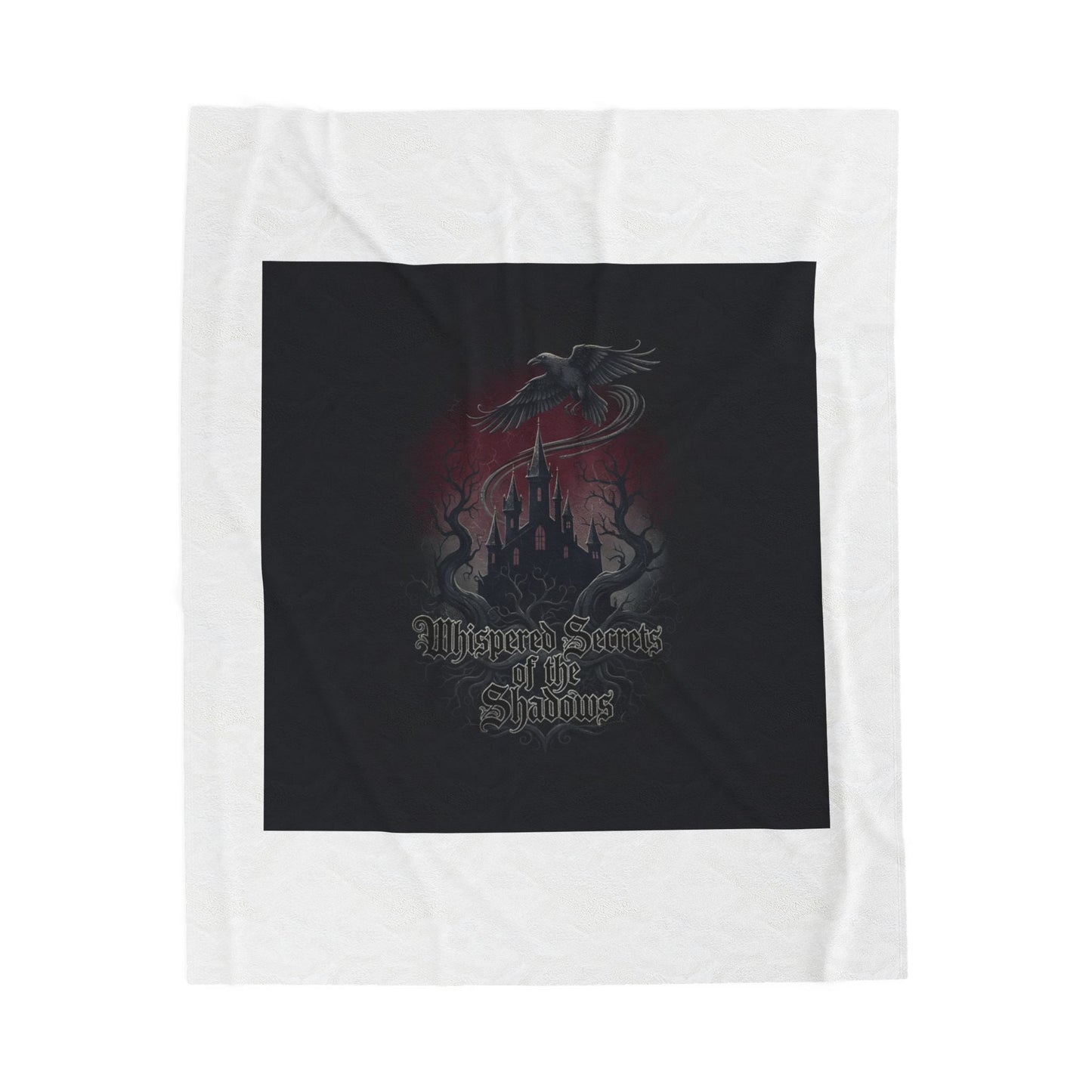 Medieval Castle Raven Velvet Throw Blanket | Castlecore, Dark Academia