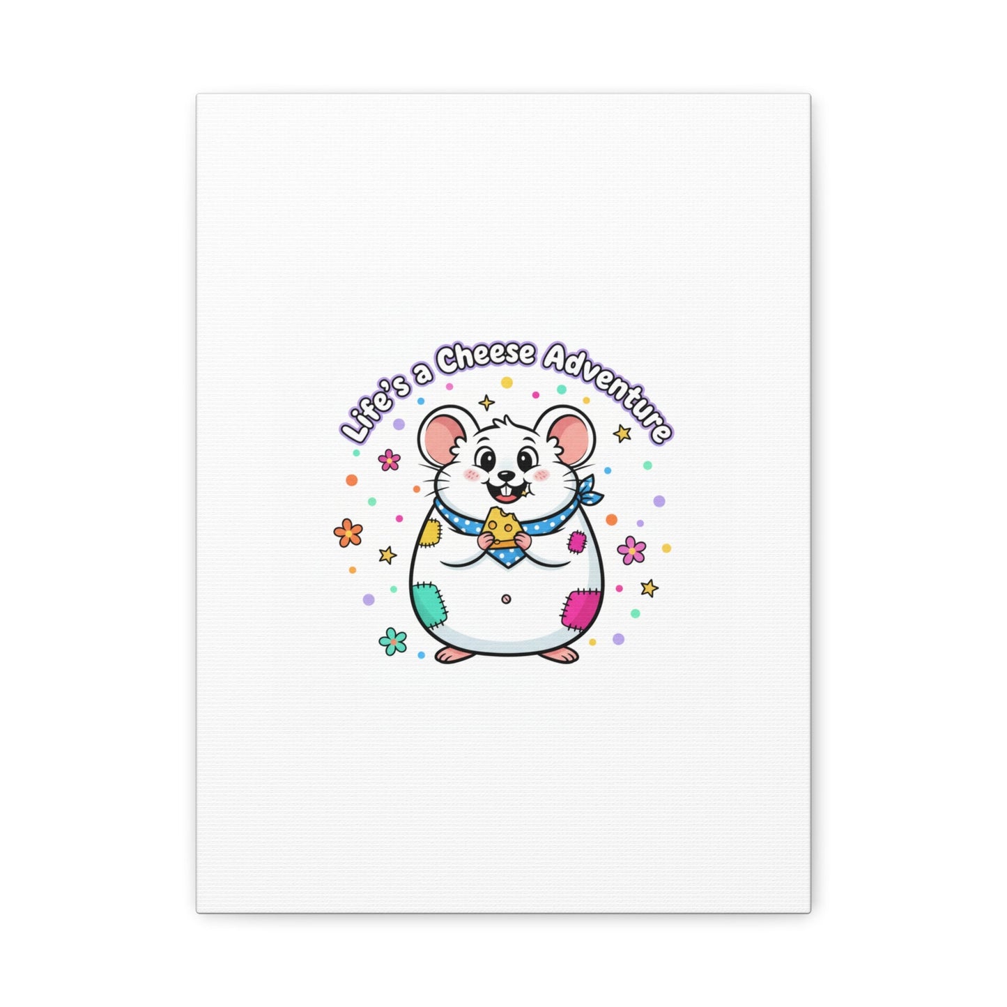Life's a Cheese Adventure Canvas | Rodent-Core rat art print